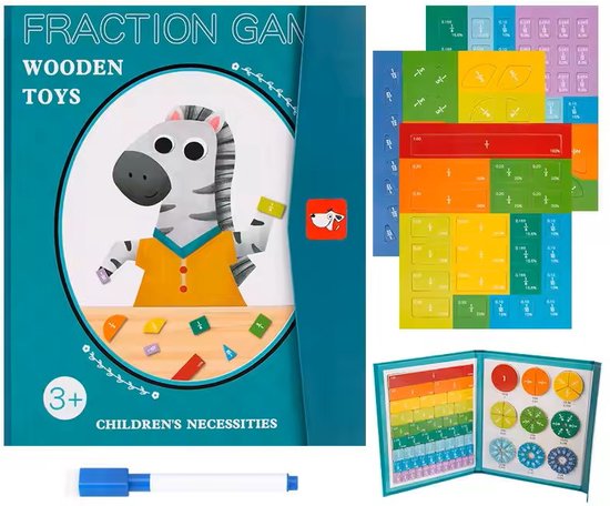 Breukenboek - Breuken - Magnetisch - Breuken Leren - Spelen - Montessori - Educatief Speelgoed