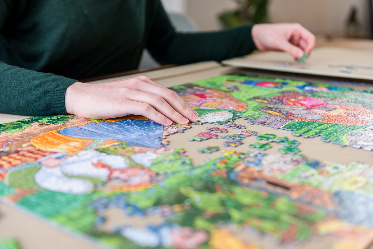 Jumbo Portapuzzle Standaard voor puzzels tot 1000 stukjes- 80x58 cm - Puzzelmap — cadeau in Spellen & Speelgoed - foto 2