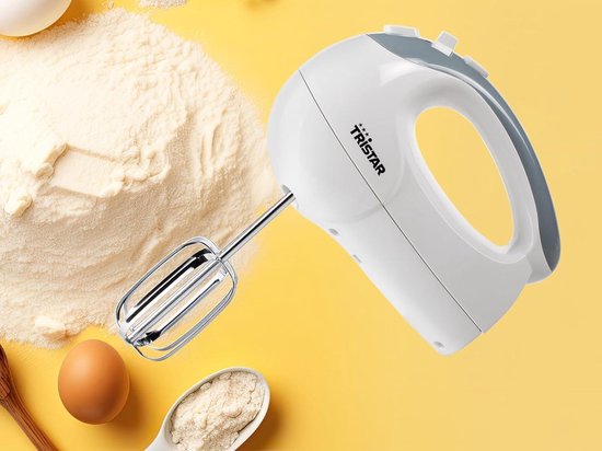 Handmixer 5 snelheidsinstellingen - 200 Watt - Met deeghaken - Wit — afbeelding 2
