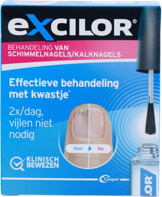 Excilor Kalknagel Behandeling - Effectieve bij schimmelnagels / kalknagels - Zichtbaar resultaat na 2 weken - Vijlen niet nodig - Klinisch bewezen - 3,3 ml
