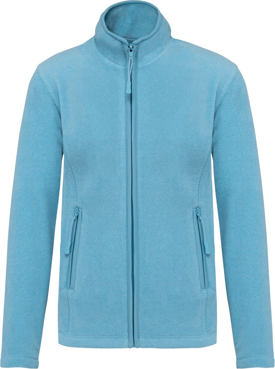 Kariban Microfleece met rits dames K907 Cloudy heather Blauw