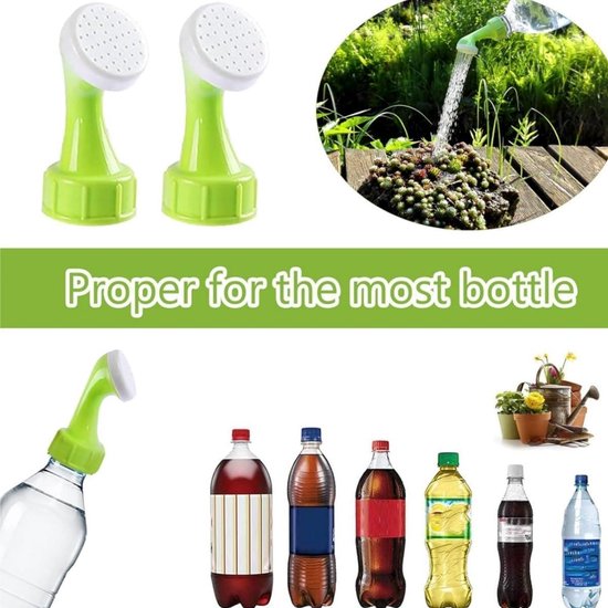 SHIBOX Universele sproeikop voor flessen, reservesproeiopzetstuk, probleemloze sproeikop sproeien (geschikt voor 1 l en 500 ml) (3 x stuks