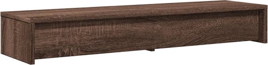 vidaXL - Support pour moniteur - avec - tiroirs - 100x27x15 - cm - bois - marron - couleur chêne