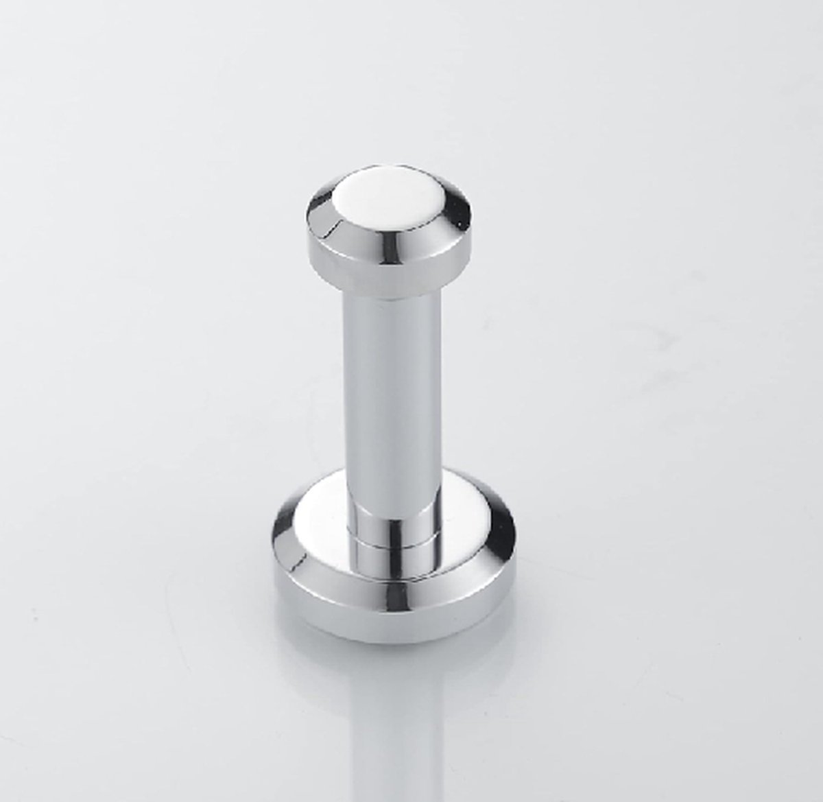 Sanimex - Handdoekhaak - Wandhaak - Knop - Rond - Aluminium - Zilver