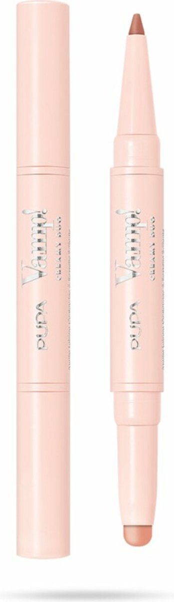 Goedkoopste PUPA Milano Vamp! Creamy Duo Lip Pencil & Shiny Lipstick 001 Fair Nude 0,8 gr