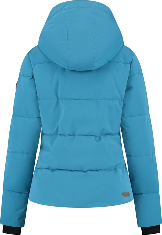 Foto: Travelin ulrike korte puffer jas waterdicht dames winterjas blauw