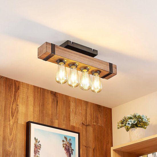Stijlvolle Plafondlamp Oro | Zwart En Goud | 25,5 Cm | Inclusief 8 Watt Led