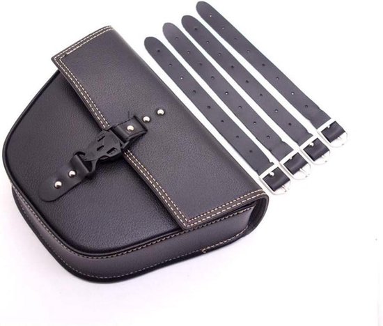 Ledrie Swingarm Tas met Gespen Harley-Davidson Softail Fat Bob FXFB - NR1 Motor
