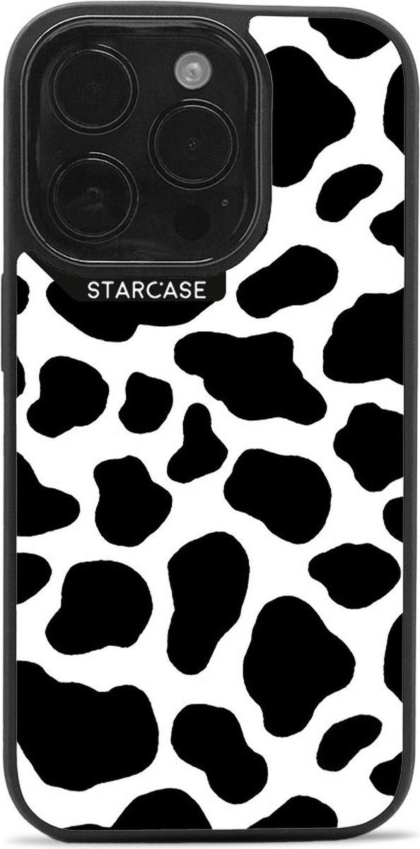 iPhone 14 Pro Max hoesje - magsafe hoesje / Starcase Cow Skin - Koeien Print / iPhone hoesje met Magsafe - Compact Case