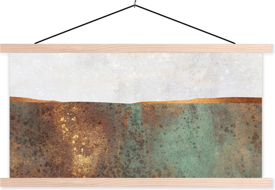 Porte-affiche avec affiche - Affiche scolaire - Abstrait - Luxe - Or - 60x30 cm - Lattes vierges