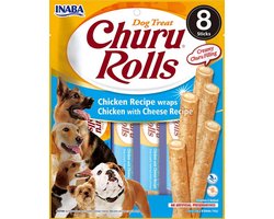 Inaba Churu Hondensnacks Rolls Chicken & Cheese Wraps 8 x 20 gr