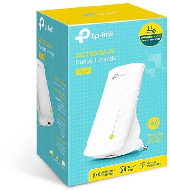TP-Link RE200 Répéteur réseau Blanc 10, 100 Mbit/s