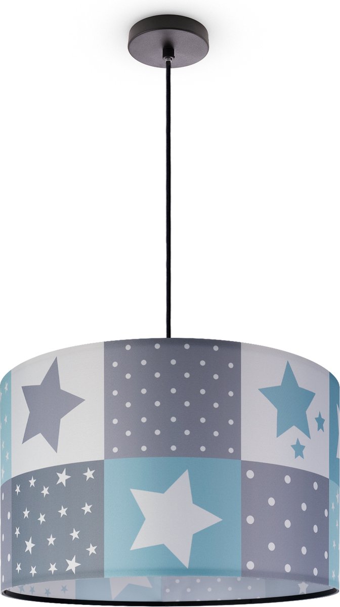 Paco HomePlafondlamp Kinderen Pendellamp Kinderkamer Stoffen Kap Rond Bont Baby E27