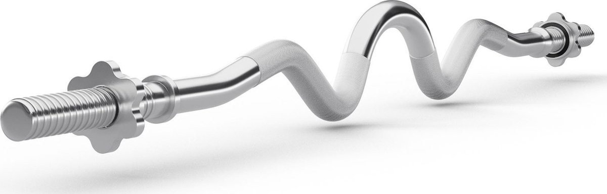 Zipro® Halterstang 120cm ⌀28mm- Curlstang - Schroefsluiting Star Lock - Curl bar - halters en gewichten - Geschikt voor Krachttraining, Fitness, CrossFit & Functional Training - Sport Gewichten voor Thuis