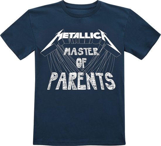 Metallica Kids - T-shirt Master Of Parents bleu marine 128 Katoen - Produits dérivés du groupe, Groupes