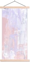 Posterhanger incl. Poster 90x180 cm - Schoolplaat - Verf - Pastel - Design - Textielposter - Blanke latten