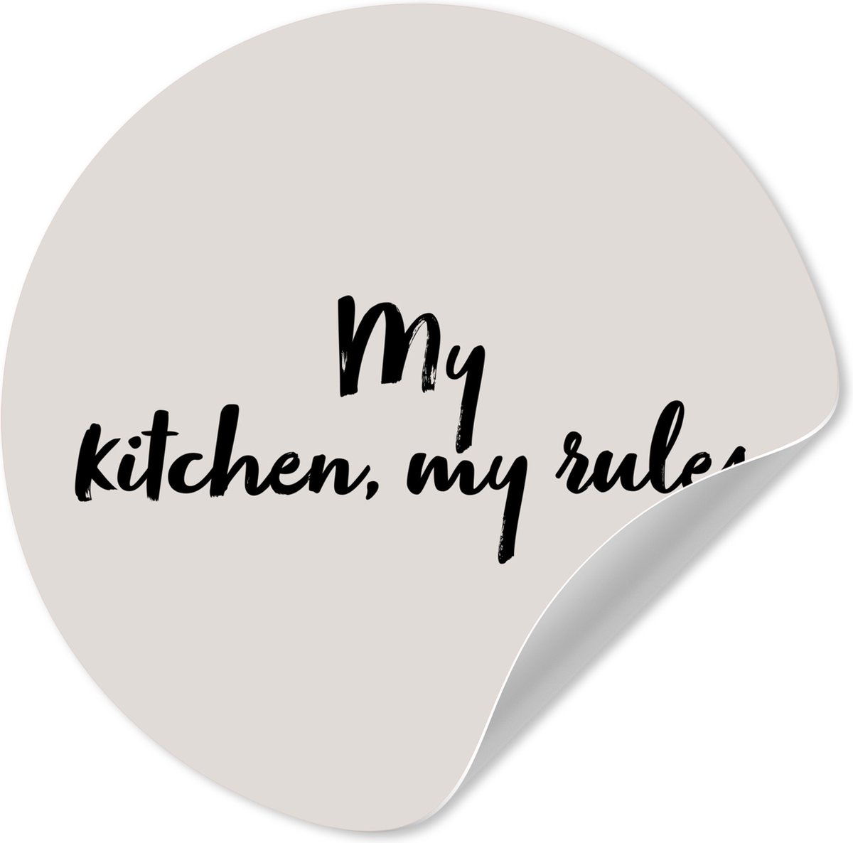 WallCircle® - Behangcirkel 120x120 cm - Muurstickers Keuken - Spreuken - Inductie bescherm