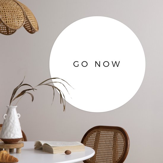 WallCircle® - Papier peint cercle 80x80 cm - Stickers muraux Citations - Proverbes - Go maintenant - Motivation - Cercle mural salon - Cercle mural chambre - Décoration de chambre autocollante - Accessoires de Décoration murale