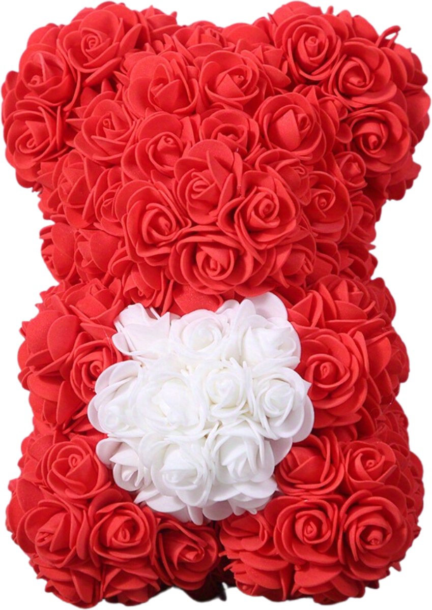 Bovista Rozen Teddy Beertje - Valentijn Cadeautje Voor Haar & Hem - Rose Bear - Rozen Beer - Vrouw - Rood