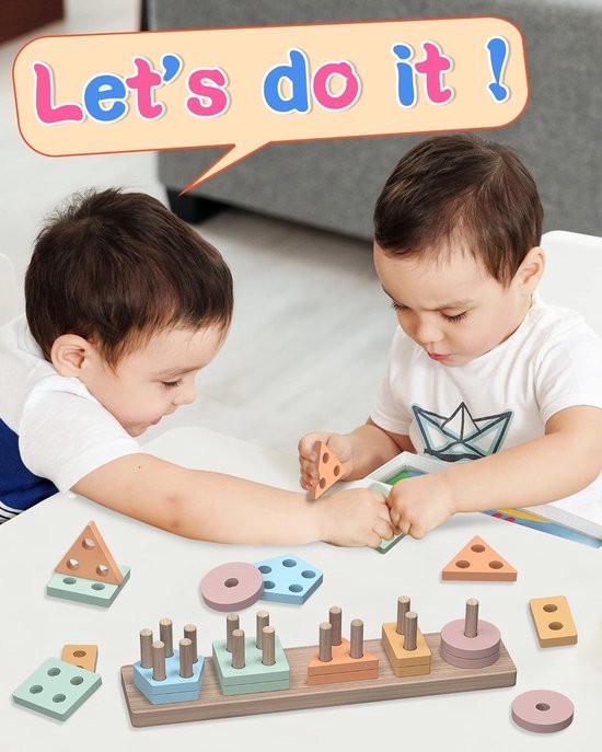 Montzys® Puzzle Montessori - Jouets pour enfants Bébé - Jouets Éducatif - Puzzles pour Enfants à partir de 2 / 3 / 4 ans
