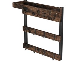 Mokkenrek - Mokhouder - Muur - Mokkenhouder - Koffiemok - Houder Met 12 Haken - Koffiemokhouder - Mok - Mokken - 40 cm x 40 cm