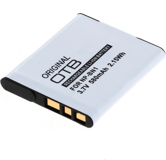 Accu voor Sony NP-BN1 camera 580mAh Lithium-Ion vervangingsbatterij reserve batterij