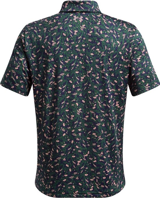 Under Armour Heren Playoff Golfpolo 3.0 Printed-Midnight Navy Forest Green van Under Armour — afbeelding 4