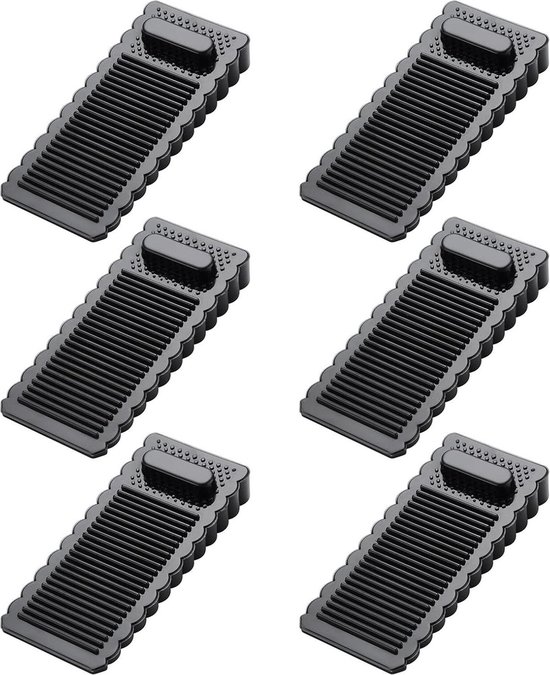 Zhioudz Deurstopper Set van 4, Rubberen Deurwig Antislip, Deurstopper Rubber, Deurwig Rubberen Antislip Vloerdeurstopper, Geurvrije Rubberen Wig, Gebruikt op Badkamer, Balkondeur, Kinderkamer (Transparant