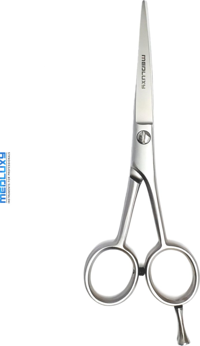 Medluxy - Kappersschaar, Snor en Baard Schaar - Rechtshandig - 5.5 inch / 14 cm - multifunctioneel -ML0438 [RVS - INOX]