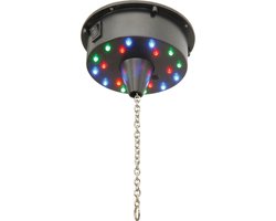 QTX MBM-101 spiegelbolmotor op batterij met 18 leds tot 3 kg — bol en spot in één
