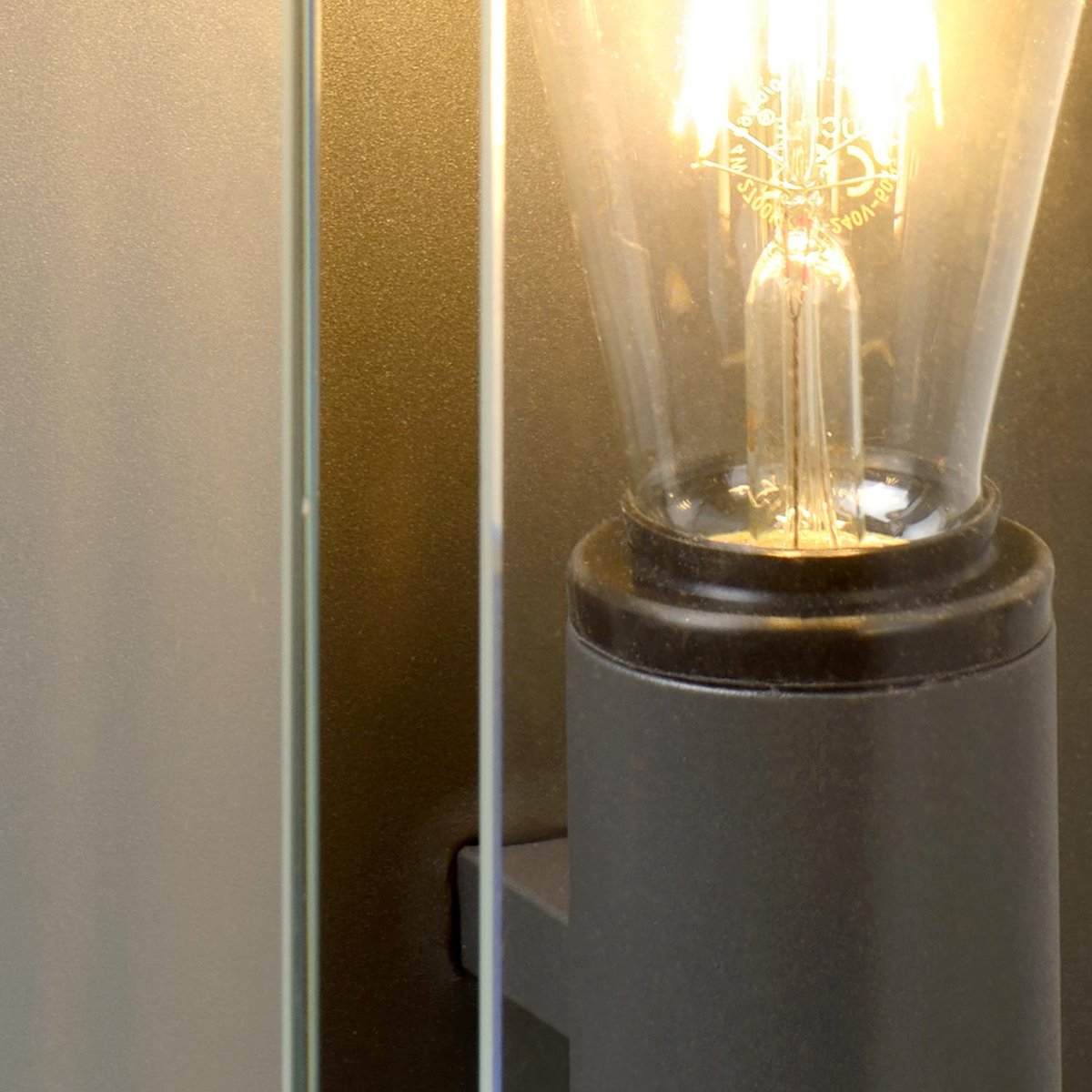 Lucide Claire - Wandlamp Binnen/Buiten - 1xE27 - IP54 - Antraciet