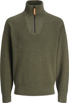 JACK & JONES Heren Jorollie Knit Half Zip Sn Gebreide Trui, iron gate, XXL