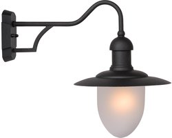 Lucide ARUBA - Wandlamp Binnen/Buiten - Ø 25 cm - 1xE27 - IP44 - Zwart