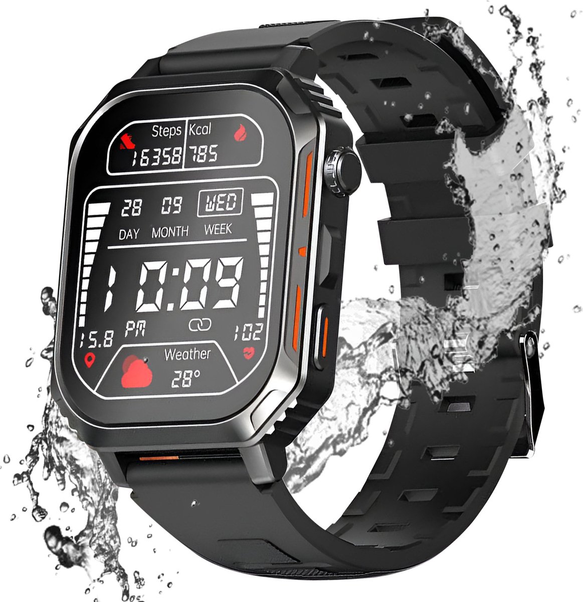Riversong Smartwatch Motive 8S Sport Schokbestendig Waterdicht Zwart bol
