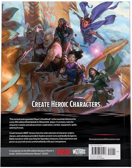 D&D 5.0 2024 Players Handbook