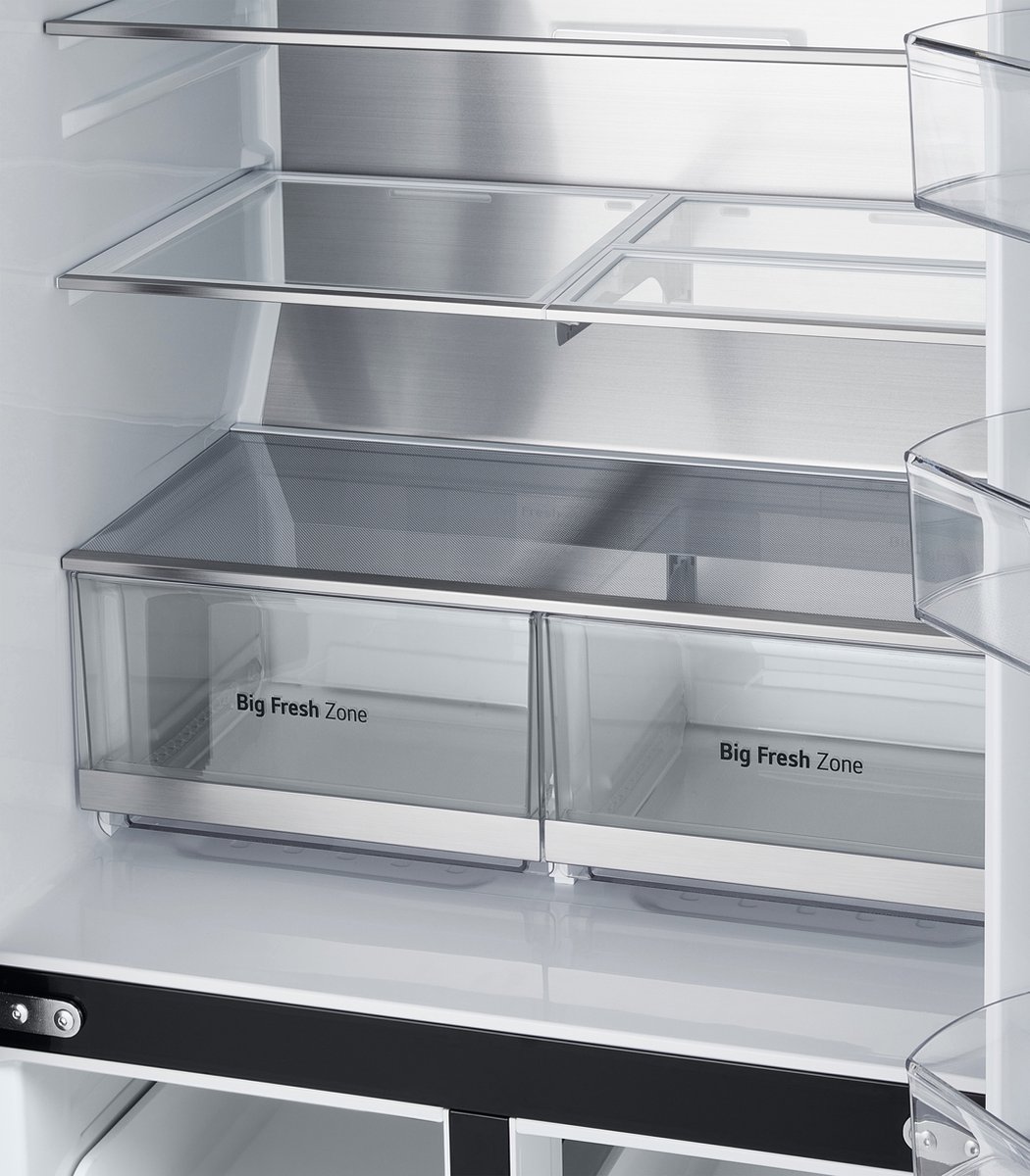 LG InstaView GMG860EPBE 508L French door - Amerikaanse koelkast - InstaView™ om snel binnen te kijken - DoorCooling+™ voor snellere en gelijkmatige koeling tot aan de deur - Ijs en waterdispenser - Zwart — afbeelding 6