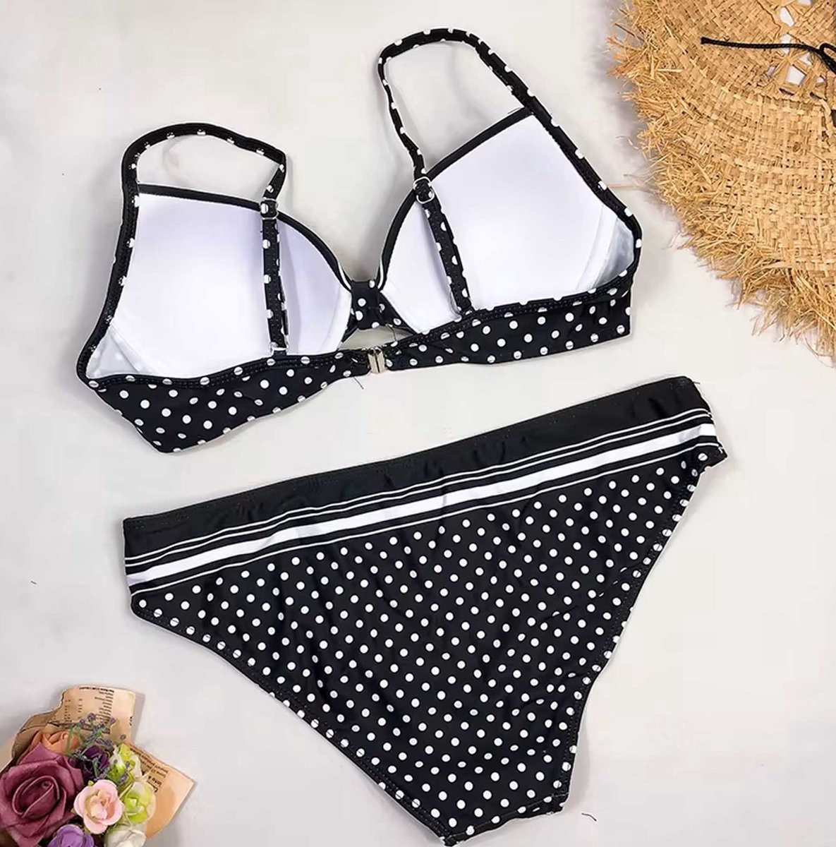 Dot Polka Push - up Bikini set - Verleidelijk - Elegant - Zeer goede kwaliteit - Bikini en slip - Licht voorgevormde cup - Stijl - Mode — afbeelding 2