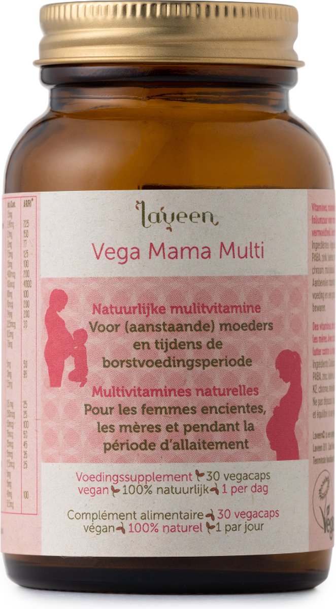 Goedkoopste Laveen - Vega Mama Multi | 100 natuurlijk en vegan gecertificeerd | Alles in 1 multivitamine met actieve foliumzuur