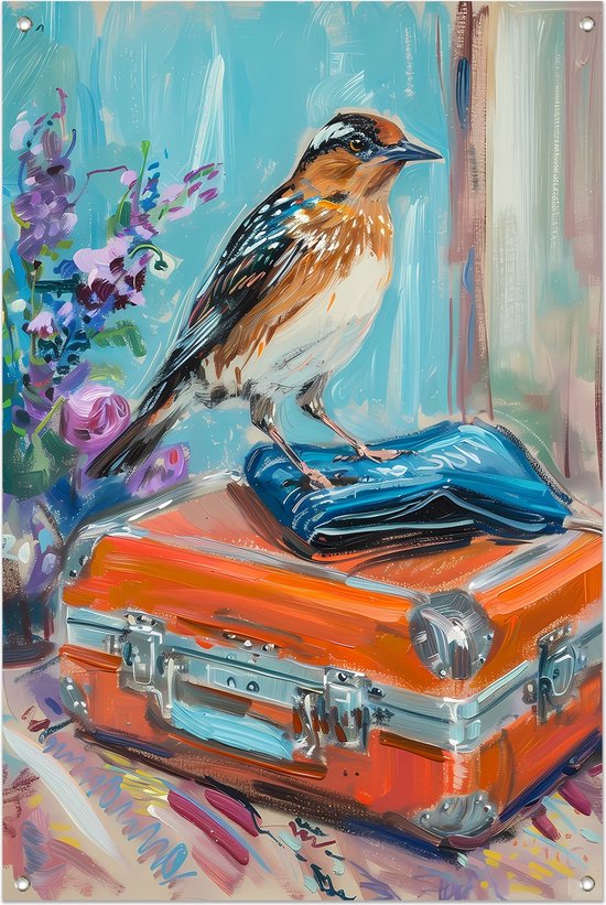 Poly-vogel zttende koolmees. Een erg leuke vogel om n je hus of