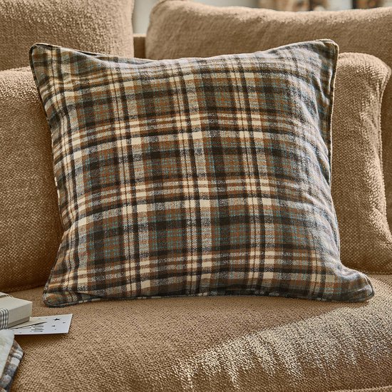 LOBERON Housse de coussin Celestria marron/beige