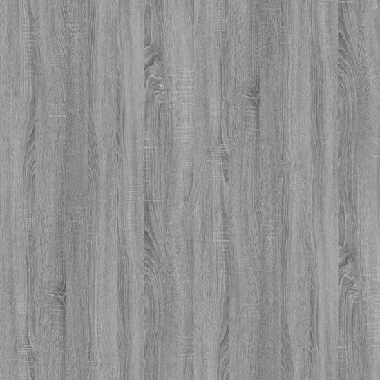 The Living Store Table basse 80x45x45 cm bois travaillé et chêne sonoma gris fer - Table