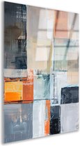 Vormen schilderij - Abstract glas schilderijen - Glas schilderijen Texturen - Schilderijen op glas industrieel - Schilderijen plexiglas - Woonaccessoires acrylglas 100x150 cm