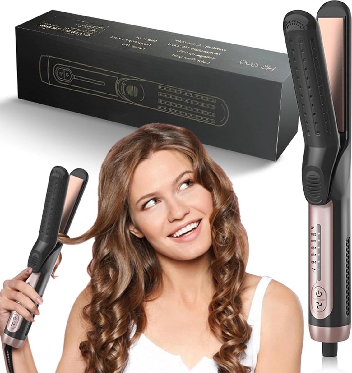Koude lucht styling-tool - ionische haarverzorgingsstijltang - stijltang krultang met instelbare temperatuurinstellingen