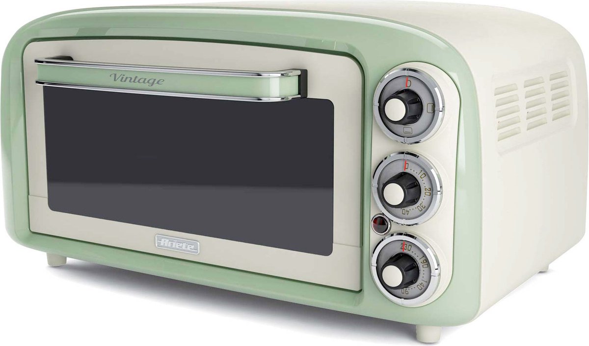 Ariete Retro 979 18 l 1380 W Wit Groen 0C097904AR0 - Vrijstaande oven - 18 liter