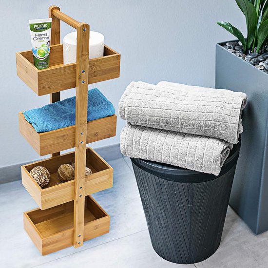 Relaxdays badkamerrek metaal - opbergrek 5 etages - keukenrek