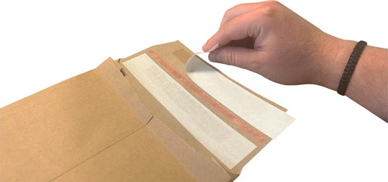 Kortpack - Sacs d'expédition en papier - 200 mm x 300 mm x 50 mm - 100 pièces - Marron - Do Good Bags - Avec double bande adhésive - (056.0350)