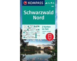 Kompass Wanderkarten - Kompass WK886 Schwarzwald Nord, Zwarte Woud Noord