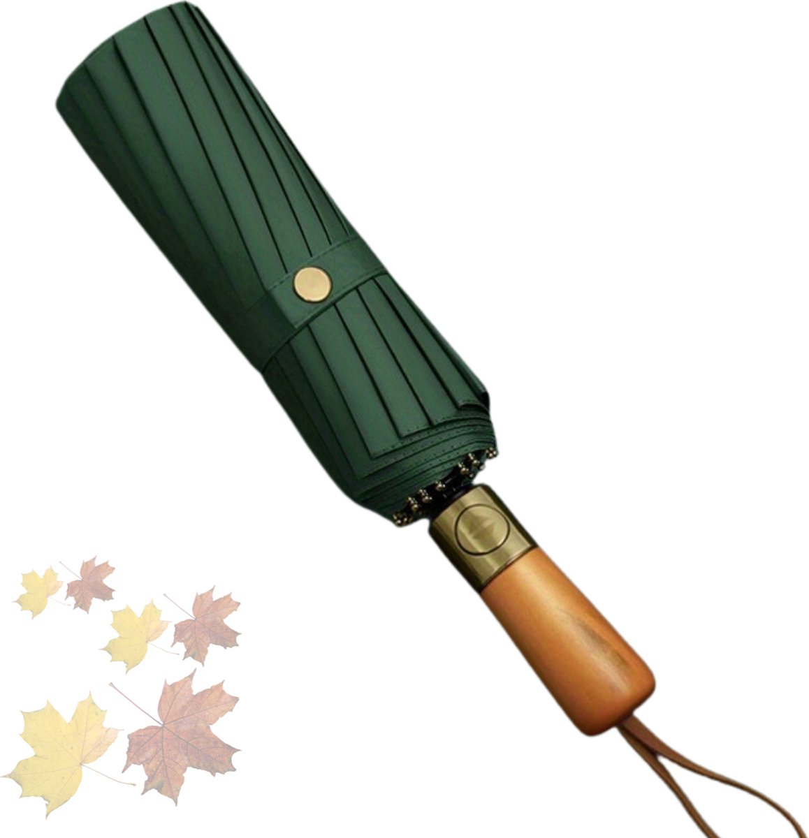 Bovista Windproof Paraplu - Opvouwbaar - Moderne Stormparaplu - Stormproef - Automatisch Uitklapbaar - Umbrella - Groen