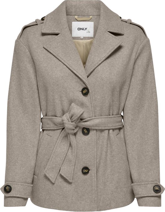 ONLY Dames Onlalvilda Life Wrap Coat OTW mantel, Simply Taupe, L