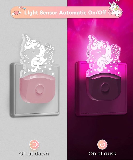 Lexium Nachtlampje Babykamer - Nachtlampje Baby - Nacht Lamp - Kinder Nachtlampje - Warm Wit - Kinderen & Baby van Lexium — afbeelding 3